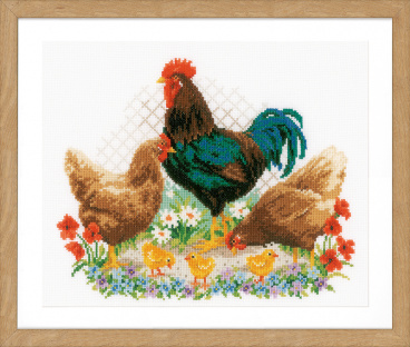 Петух с цыплятами Vervaco PN-0170173, цена 4 036 руб. - интернет-магазин Мадам Брошкина