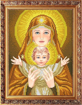 Богородица с младенцем в золоте Славяночка ААМА-4004, цена 125 руб. - интернет-магазин Мадам Брошкина