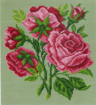 Розовые цветы Матренин Посад 0701-1, цена 393 руб. - интернет-магазин Мадам Брошкина