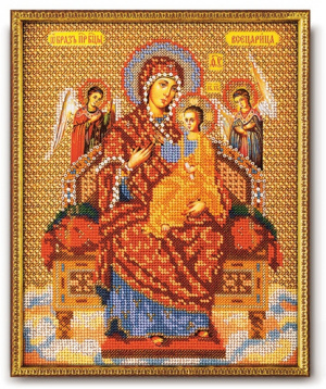 Богородица Всецарица Кроше В-172, цена 1 405 руб. - интернет-магазин Мадам Брошкина