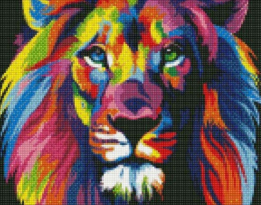 Радужный лев Цветной LE020, цена 2 194 руб. - интернет-магазин Мадам Брошкина