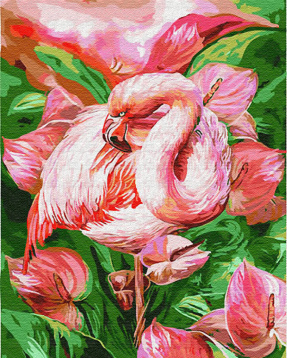 Розовый фламинго  Цветной GX23743, цена 1 117 руб. - интернет-магазин Мадам Брошкина