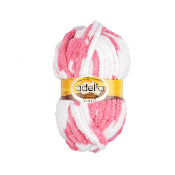 Пряжа Аделия Dolly цв.16 бело-розовый Adelia 21760145652, цена 1 126 руб. - интернет-магазин Мадам Брошкина