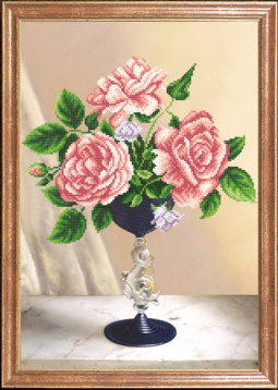 Розовое трио Магия канвы КС-025, цена 401 руб. - интернет-магазин Мадам Брошкина