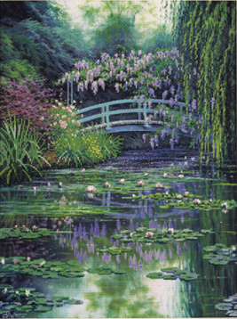 Японский мостик (по картине Клод Моне) Candamar 30929, цена $51 - интернет-магазин Мадам Брошкина