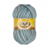 Пряжа Аделия Jake цв.25 бл.голубой-голубой-св.серый Adelia 57304552052