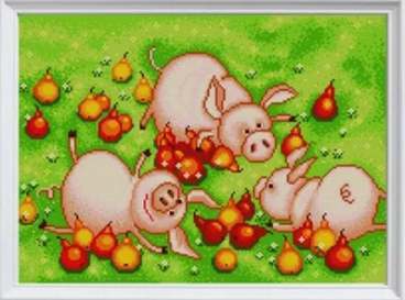 Свинки в грушах Конёк 1394, цена 394 руб. - интернет-магазин Мадам Брошкина