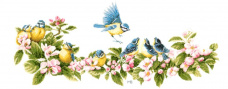 Синие птички и цветы Lanarte PN-0173176