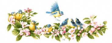 Синие птички и цветы Lanarte PN-0173176, цена 5 186 руб. - интернет-магазин Мадам Брошкина