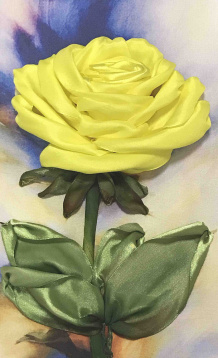 Желтая роза Каролинка КЛ-4016, цена 585 руб. - интернет-магазин Мадам Брошкина