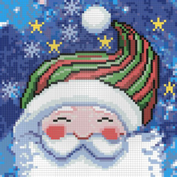 Портрет Деда Мороза Алмазная живопись АЖ.1259, цена 743 руб. - интернет-магазин Мадам Брошкина