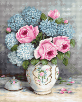 Розы и гортензии Luca-s B2322, цена 3 513 руб. - интернет-магазин Мадам Брошкина