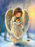 Зимний ангел Алмазное хобби Ah0051