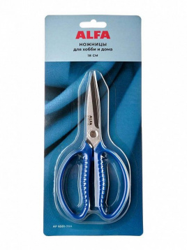 Ножницы ALFA для хобби и дома 18 см ALFA 6501-70A, цена 869 руб. - интернет-магазин Мадам Брошкина