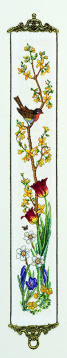 Птичка на ветке, тюльпаны, весна Eva Rosenstand 13-262, цена €49 - интернет-магазин Мадам Брошкина