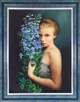 Девушка с васильками Каролинка КЛ-3025(н), цена 699 руб. - интернет-магазин Мадам Брошкина