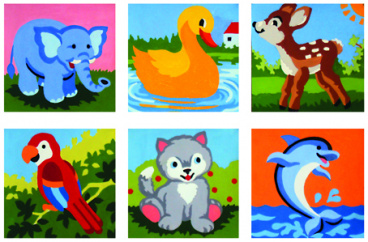 Канва жесткая с рисунком "Животные", 6 картинок Soulos G.64, цена 2 289 руб. - интернет-магазин Мадам Брошкина