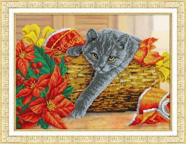 Рождественский котик Паутинка Б-1503, цена 2 459 руб. - интернет-магазин Мадам Брошкина