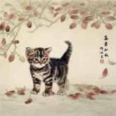 Котенок и листья Xiu Crafts 2032303