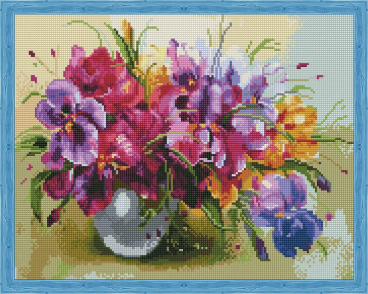 Летние цветы Цветной QA201926, цена 2 198 руб. - интернет-магазин Мадам Брошкина