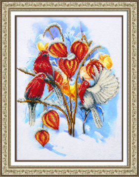 Физалис в снегу Паутинка Б-1475, цена 1 354 руб. - интернет-магазин Мадам Брошкина