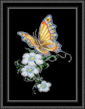 Бабочка на цветке Овен 452, цена 581 руб. - интернет-магазин Мадам Брошкина