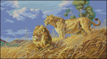 Африканские львы Dimensions 03866, цена 5 304 руб. - интернет-магазин Мадам Брошкина