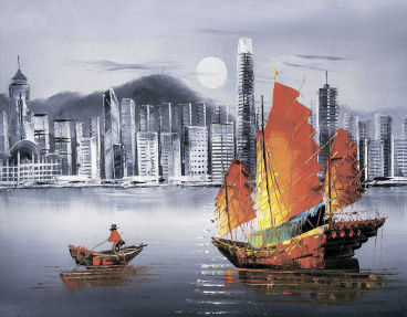 Ночной Гонконг  Цветной LG253, цена 2 494 руб. - интернет-магазин Мадам Брошкина