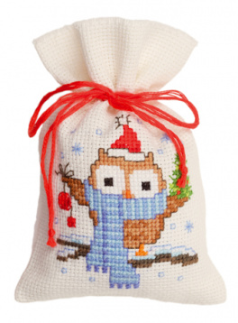 Совёнок с шарфом Vervaco PN-0147604, цена €12 - интернет-магазин Мадам Брошкина