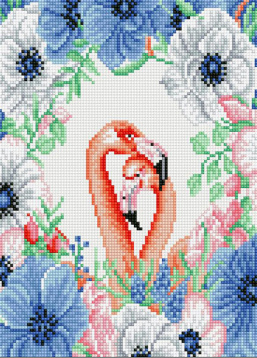 Влюбленные фламинго Цветной LE078, цена 2 194 руб. - интернет-магазин Мадам Брошкина