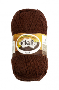 Пряжа Аделия Kiss цв.16 т.коричневый Пряжа 68348324784, цена 1 395 руб. - интернет-магазин Мадам Брошкина