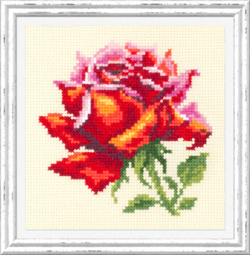 Красная роза Чудесная Игла 150-003, цена 262 руб. - интернет-магазин Мадам Брошкина