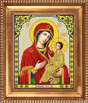Пресвятая Богородица Тихвинская Благовест И-4074, цена 183 руб. - интернет-магазин Мадам Брошкина