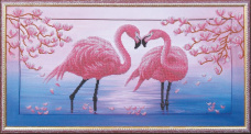 Розовые фламинго Магия Канвы Б-114