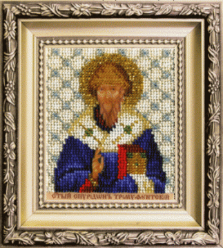 Икона Спиридона Тримифунского Чаривна Мить Б-1223, цена 550 руб. - интернет-магазин Мадам Брошкина