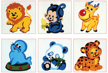 Канва жесткая с рисунком "Животные", 6 картинок Soulos G.63, цена 1 336 руб. - интернет-магазин Мадам Брошкина