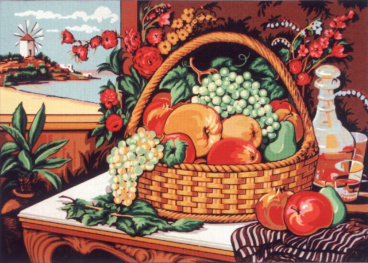 Натюрморт с корзиной фруктов Soulos C.1860, цена 1 176 руб. - интернет-магазин Мадам Брошкина