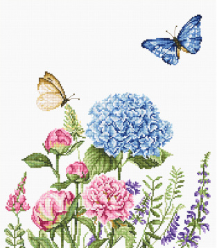 Летние цветы и бабочки Luca-s B2360, цена 1 005 руб. - интернет-магазин Мадам Брошкина