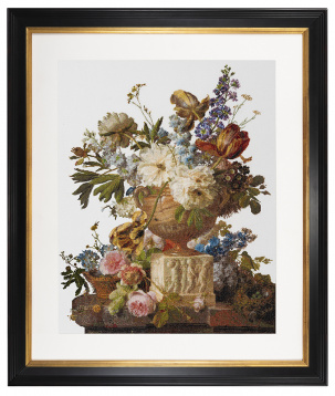 Натюрморт с цветами в алебастровой вазе Thea Gouverneur 580, цена 10 568 руб. - интернет-магазин Мадам Брошкина
