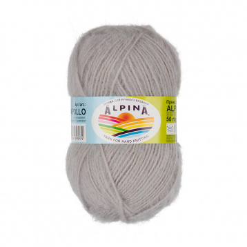 Пряжа Альпина Alpaca Pollo цв.07 св.серый Alpina 62388415004, цена 2 913 руб. - интернет-магазин Мадам Брошкина