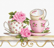 Чайные чашки с розами Luca-s B2327
