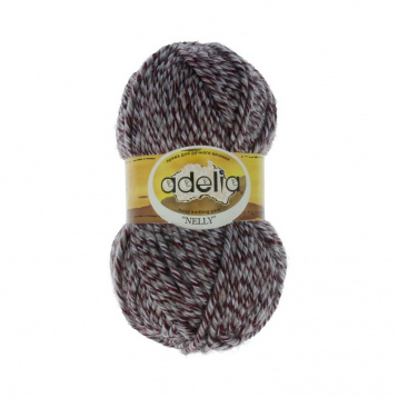 Пряжа Аделия Nelly цв.15 серый-бордовый (меланж) Adelia 11532476662, цена 5 422 руб. - интернет-магазин Мадам Брошкина