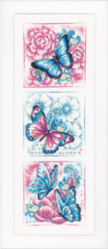 Синие бабочки Vervaco PN-0147044, цена 4 383 руб. - интернет-магазин Мадам Брошкина