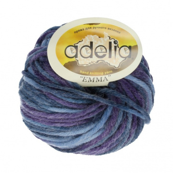 Пряжа Аделия Emma цв.05 фиолетовый-голубой-серый Adelia 1252560542, цена 3 245 руб. - интернет-магазин Мадам Брошкина