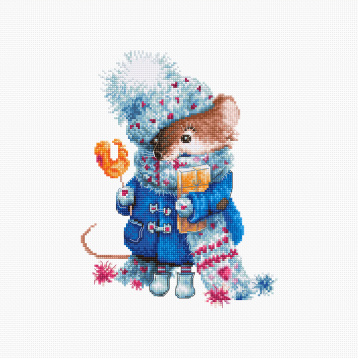 Рождественская мышь Luca-s B1168, цена 1 144 руб. - интернет-магазин Мадам Брошкина