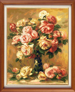 Розы, худ. П.О. Ренуар Гобелен Классик 7710961, цена 5 578 руб. - интернет-магазин Мадам Брошкина
