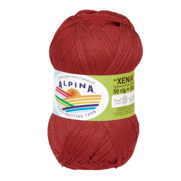 Пряжа Альпина Xenia цв.721 св.бордовый Alpina 19236892922, цена 2 200 руб. - интернет-магазин Мадам Брошкина