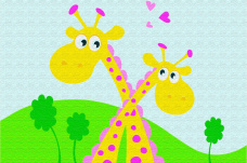Жирафики Цветной PA042