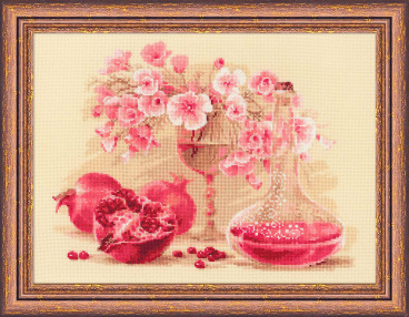 Розовый гранат Риолис 1618, цена 1 898 руб. - интернет-магазин Мадам Брошкина