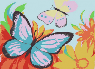 Разноцветные бабочки Цветной MA1002, цена 288 руб. - интернет-магазин Мадам Брошкина